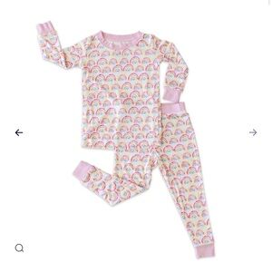 Little Sleepies 4T pastel rainbow pajamas